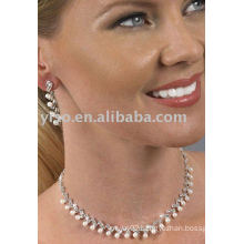 celebrity style pearl rhinestone jewelry set
